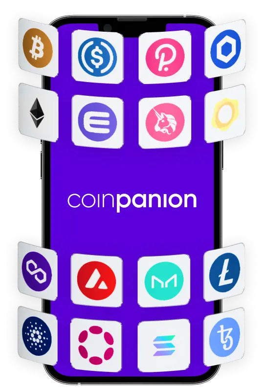 Screen with a variety of coins